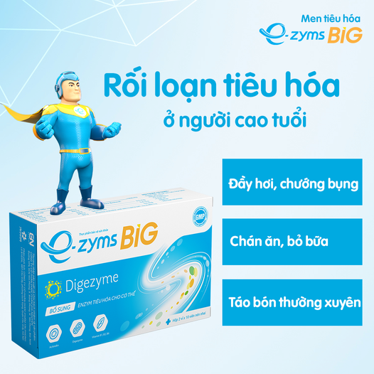 E-zyms Big giải quyết vấn đề táo bón của người già